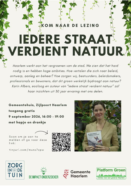 Wijkplatform Leefbaar Vondelkwartier | Lezing natuur